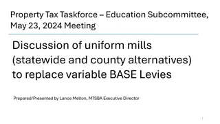 Discussion on Uniform Mills for Property Tax Reform