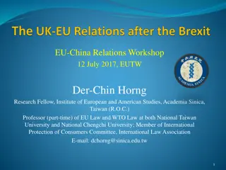 EU-China Relations Workshop: Exploring Future Models for UK-EU Relations