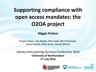 Supporting Compliance with Open Access Mandates: Insights from the O2OA Project