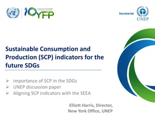 Importance of Sustainable Consumption and Production (SCP) Indicators in Achieving the SDGs