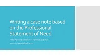 Professional Case Note Writing for Housing Support Services