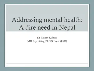 Addressing Mental Health Crisis in Nepal: A Call for Urgent Action