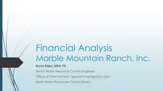 Financial Analysis of Marble Mountain Ranch, Inc.