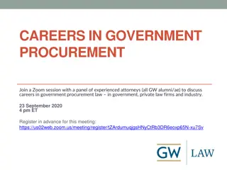 Government Procurement Law Careers Panel - Zoom Session on September 23, 2020