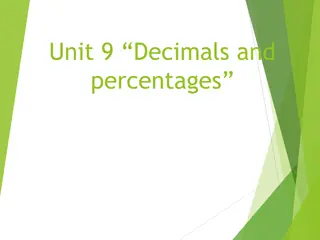 Decimals and Percentages: A Comprehensive Guide