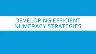 Developing Efficient Numeracy Strategies for Students