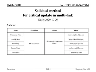 Solicited Method for Critical Update in Multi-Link Environments