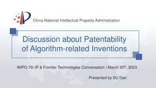 China National Intellectual Property Administration Discussion on Algorithm-related Inventions