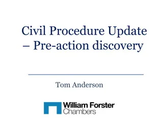 Pre-action Discovery in Civil Procedure: NT Supreme Court Rules