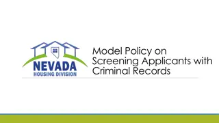 Model Policy on Screening Applicants with Criminal Records