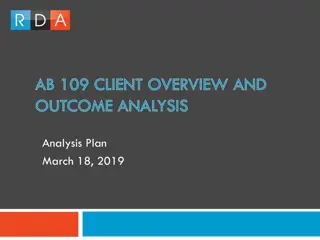 AB 109 Client Overview and Outcome Analysis for Criminal Justice Reform