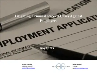 Title VII and Criminal Records in Employment Discrimination Cases