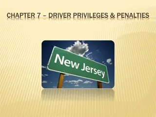 New Jersey Driver Privileges and Penalties Overview