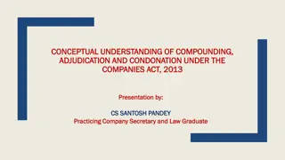 Compounding, Adjudication, and Condonation under the Companies Act, 2013