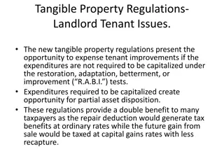 Tangible Property Regulations in Landlord-Tenant Issues