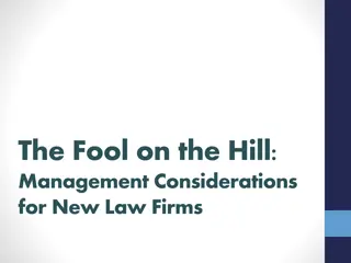 Management Considerations for Starting a New Law Firm