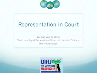 Judicial Officers and Representation in Court in The Netherlands