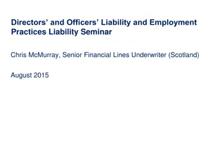 Directors and Officers Liability Insurance