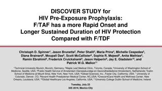 F/TAF vs. F/TDF for HIV Pre-Exposure Prophylaxis: DISCOVER Study Findings