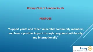 Rotary Club of London South Projects and Initiatives Overview