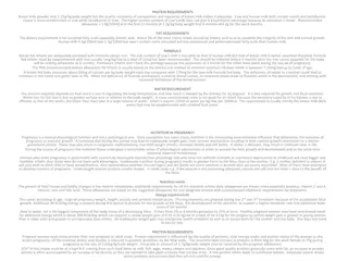 Nutritional Requirements for Infants, Breastfeeding, and Pregnancy