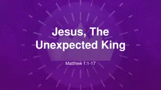 Meditations on Jesus, the Unexpected King