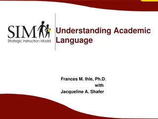 Understanding Academic Language Lessons and Examples