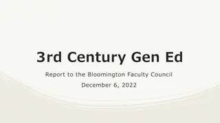 Task Force Report on Future Reforms in General Education at Bloomington