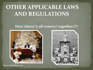 Overview of Applicable Laws and Regulations in Conservation