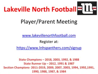 Lakeville North Football Player/Parent Meeting Information