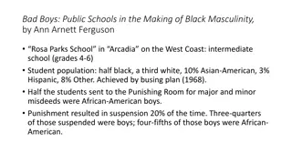 Challenges in Public Schools: Black Masculinity, Gender Performance, and School Policies