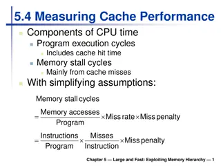 Cache Performance Components and Memory Hierarchy