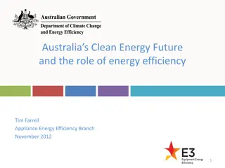 Australia's Clean Energy Future: Role of Energy Efficiency Programs