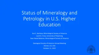 Status of Mineralogy and Petrology in U.S. Higher Education: Overview and Findings