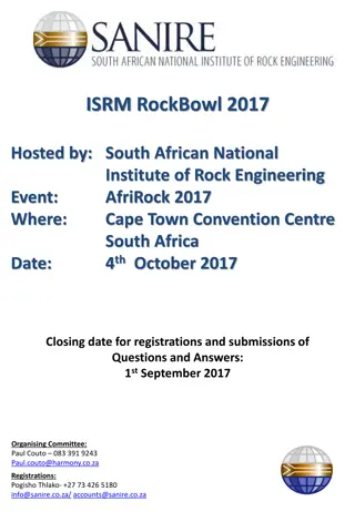 ISRM RockBowl 2017 Event Details and Rules