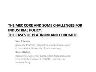 Challenges and Opportunities in Industrial Policy: South Africa's Platinum and Chromite Sectors