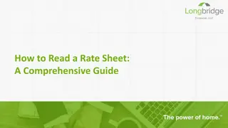 Reverse Mortgage Math and Rate Sheets