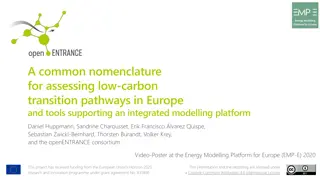 Developing a Modelling Platform for Low-Carbon Transition Pathways in Europe