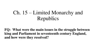 Struggle Between King and Parliament in Seventeenth Century England