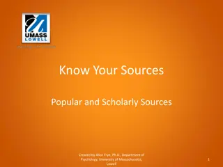 The Importance of Sources in Psychology