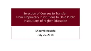 Selecting Transferable Gen Ed Courses for Ohio Public Institutions