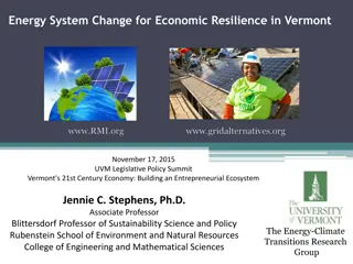 Energy System Change for Economic Resilience in Vermont