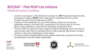 MIT Regional Entrepreneurship Acceleration Program (REAP) - Cheshire-Lancs-Cumbria Initiative