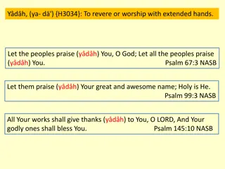 Expressions of Praise and Worship in Psalms