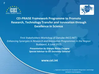 CEI-PRAISE Framework Programme for Research and Innovation