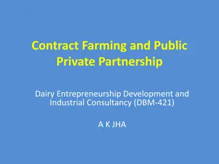 Contract Farming and Public-Private Partnership in Agriculture