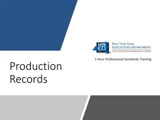 Efficient Food Service Management Through Production Records