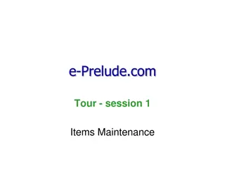 e-Prelude.com Maintenance and Inventory Management Guide