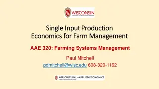 Production Economics in Farm Management