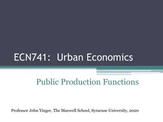 Understanding Urban Economics: Production Functions in Public Services